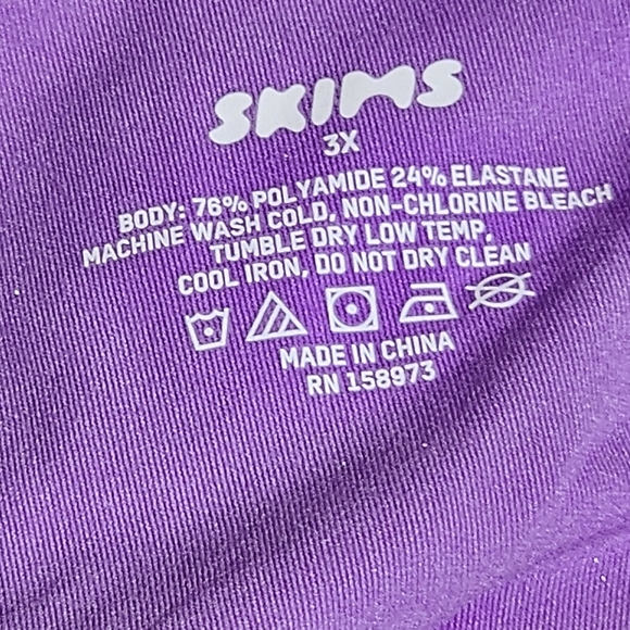 SKIMS FITS EVERYBODY HIGH CUT BODYSUIT IN ULTRA VIOLET/2X,3X, 4X/NWT - Picture 4 of 14